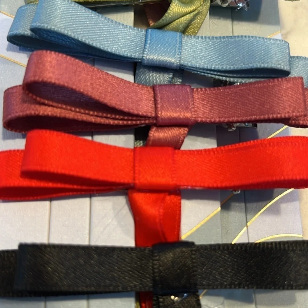 NWT Sunday State  set of 6 Hair clips bows ribbons